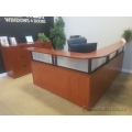 Autumn Maple L Suite Reception Desk with Transaction Counter